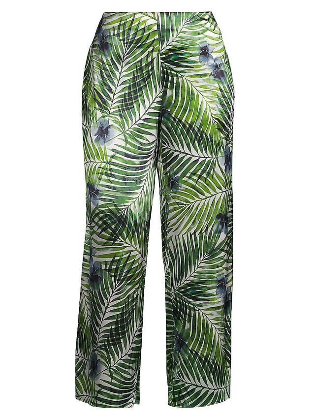 Womens Sofia Palazzo Tropical-Print Pants Product Image