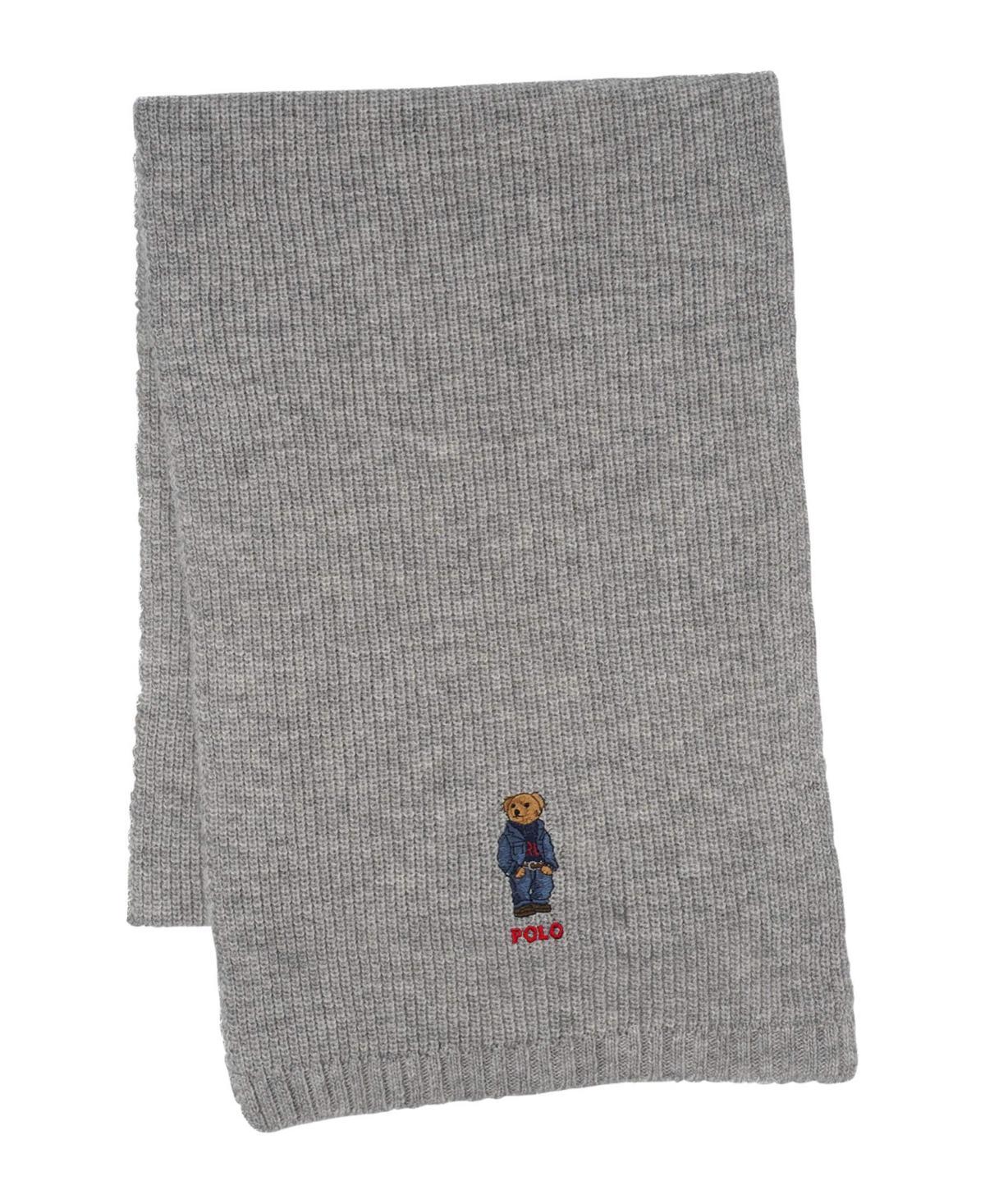 Polo Ralph Lauren Mens Solid Denim Bear Scarf Product Image