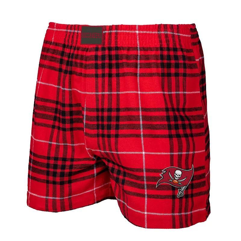 Mens Concepts Sport /Black Tampa Bay Buccaneers Concord Flannel Boxers Product Image