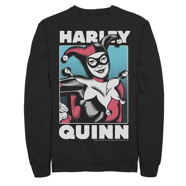 Mens DC Comics Harley Quinn Portrait Sweatshirt Product Image