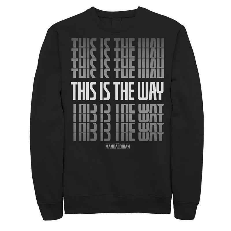 Mens Star Wars The Mandalorian This Is The Way Text Stack Sweatshirt Product Image