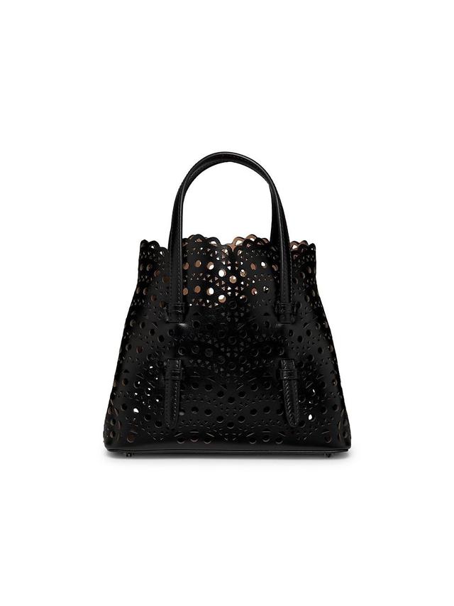 Womens Mini Mina Perforated Leather Tote Product Image