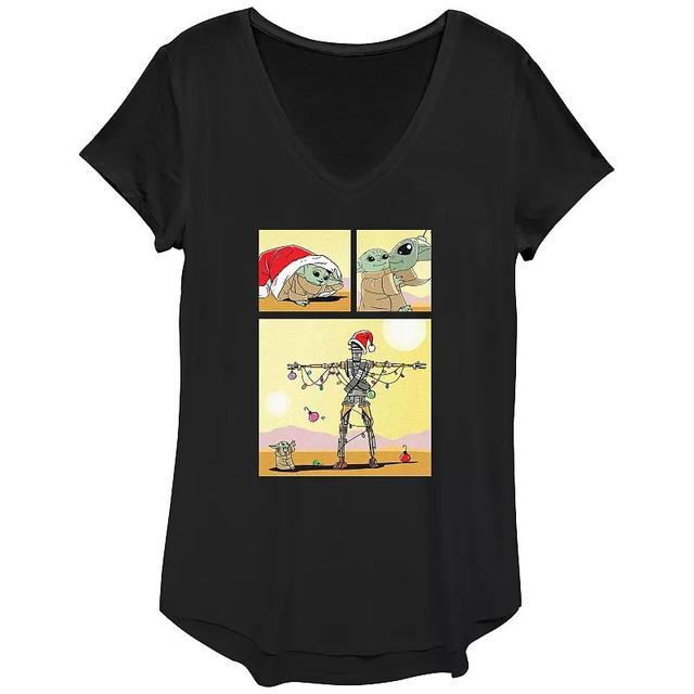 Womens Star Wars The Mandalorian The Child Christmas Robot Graphic Tee Product Image