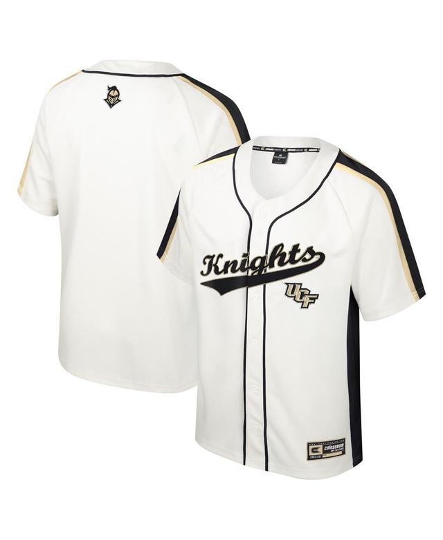 Mens Colosseum Cream UCF Knights Ruth Button-Up Baseball Jersey Product Image