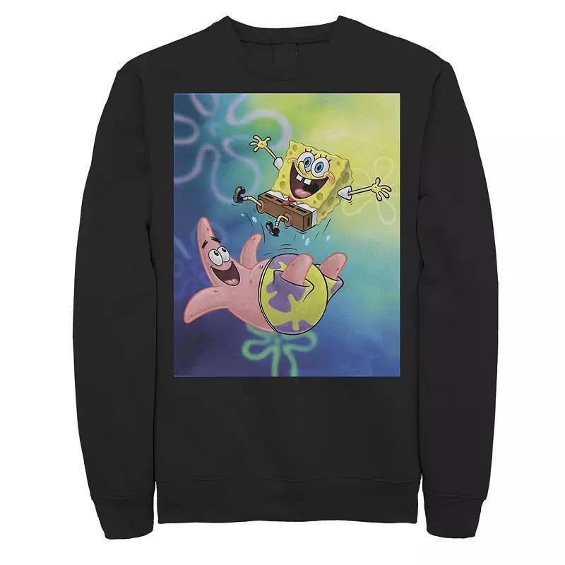 Mens Nickelodeon Spongebob Squarepants Patricks Star Best Buddies Graphic Fleece Pullover Blue Product Image