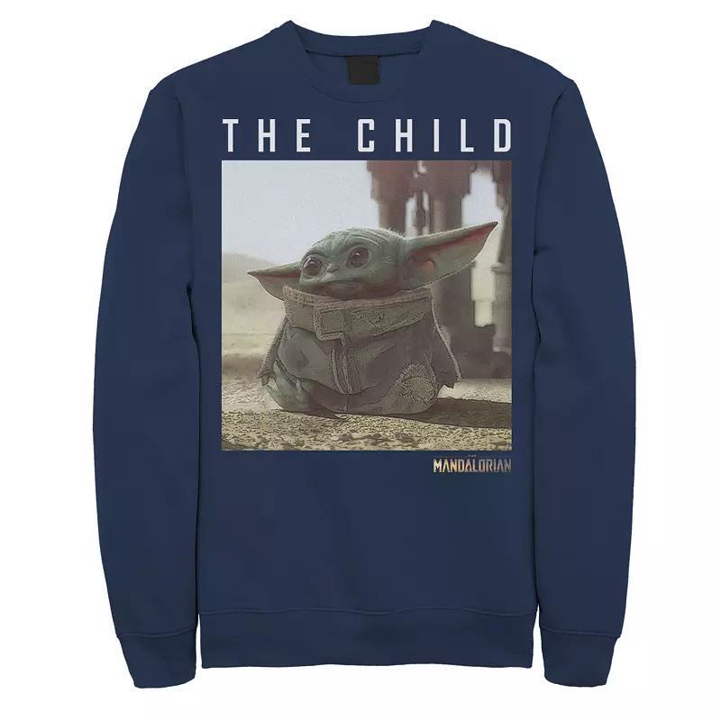 Mens Star Wars The Mandalorian The Child Long Ears Photo Sweatshirt Grey Heather Product Image