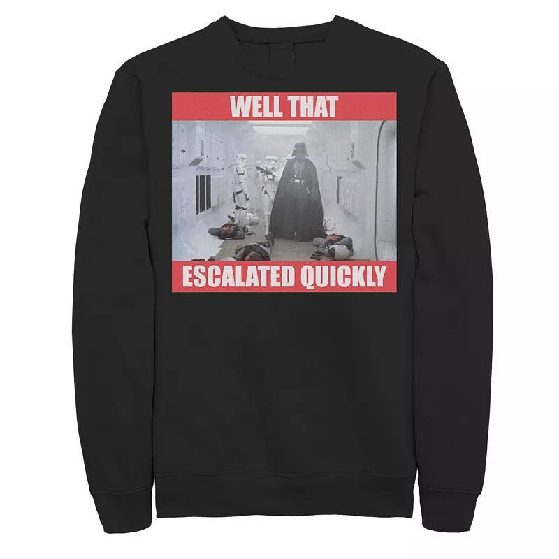 Mens Star Wars Darth Vader Well That Escalated Quickly Sweatshirt Product Image