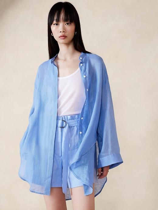 Oversized Linen Gauze Tunic Product Image