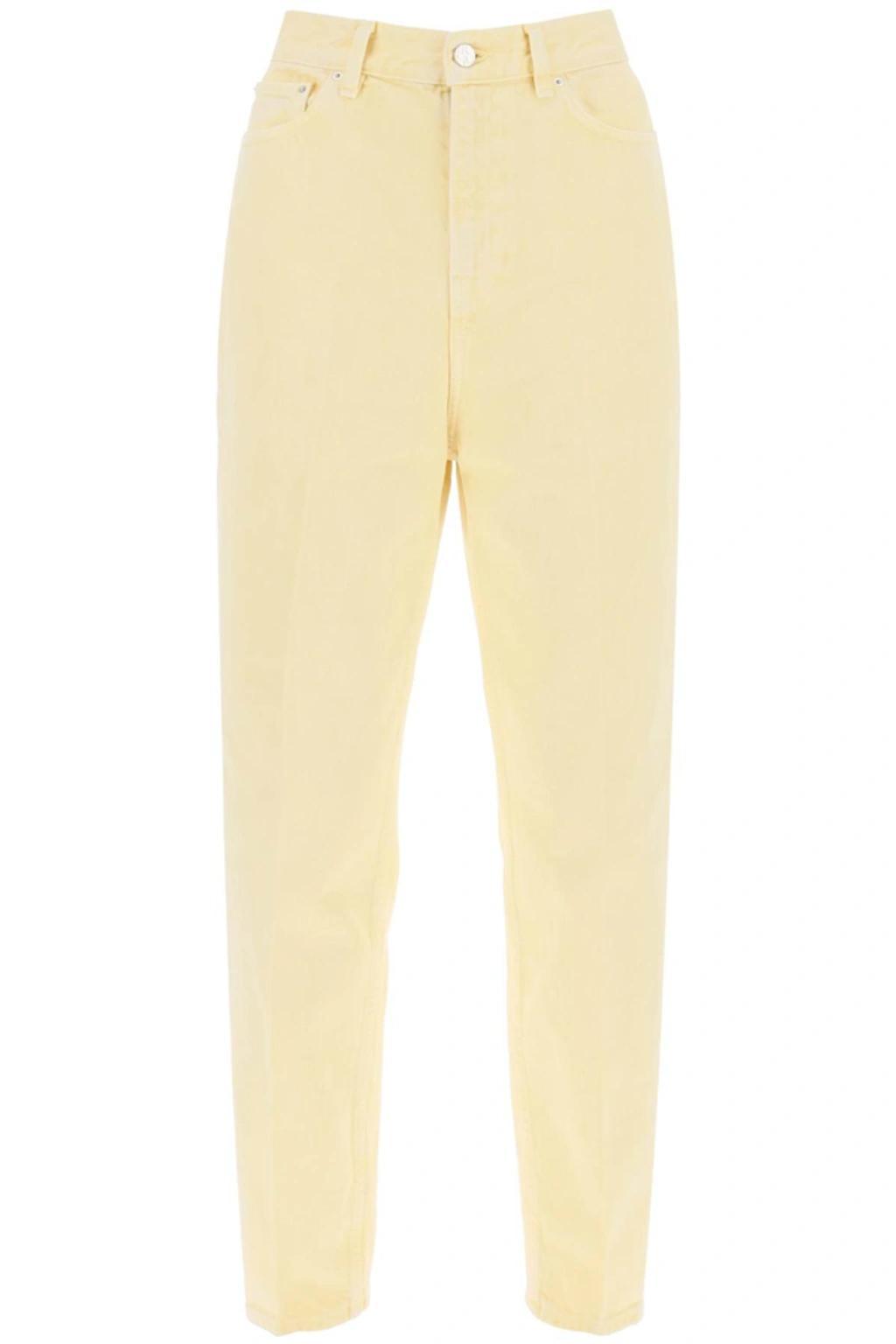 Tapered-leg Jeans In Beige product image