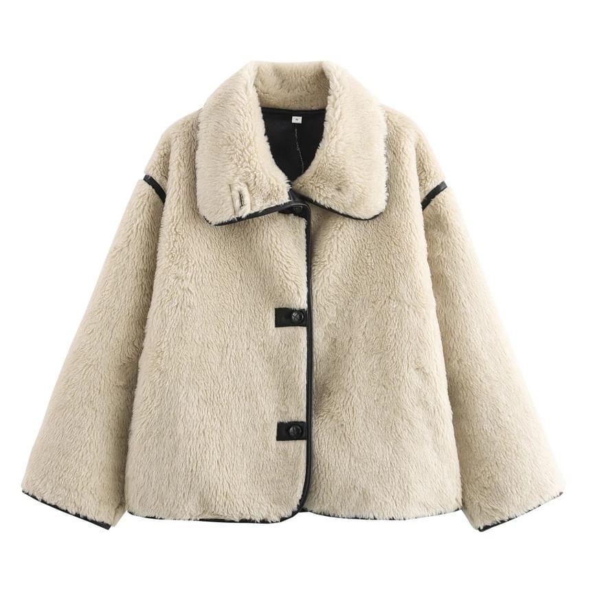 Fluffy Button-Up Jacket Product Image