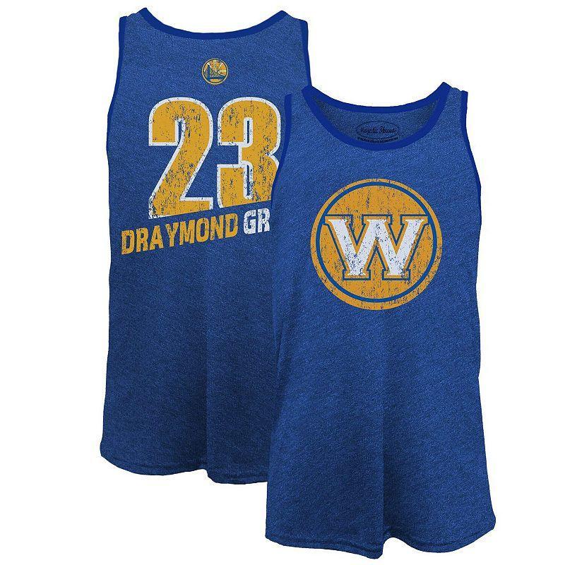 Mens Majestic Threads Draymond Green Royal Golden State Warriors Name & Number Tri-Blend Tank Top Product Image