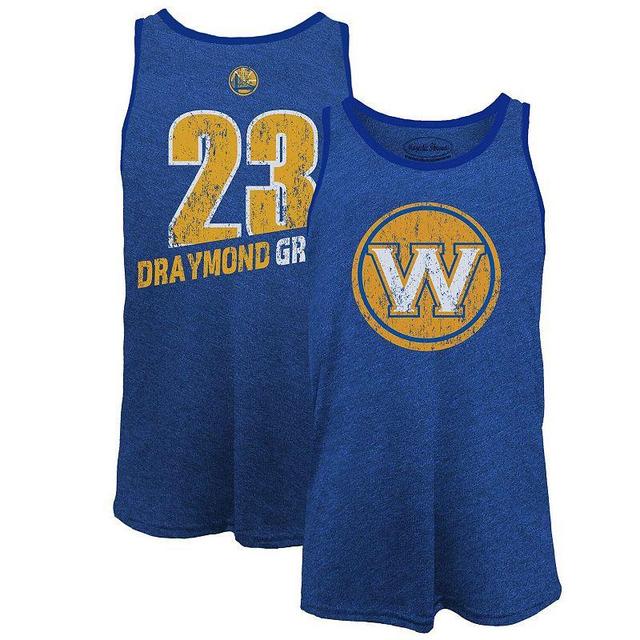 Mens Majestic Threads Draymond Green Royal Golden State Warriors Name & Number Tri-Blend Tank Top Product Image