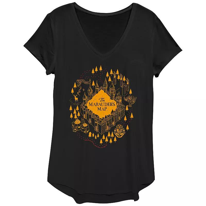 Womens Harry Potter The Marauders Map Graphic Tee, Girls Product Image