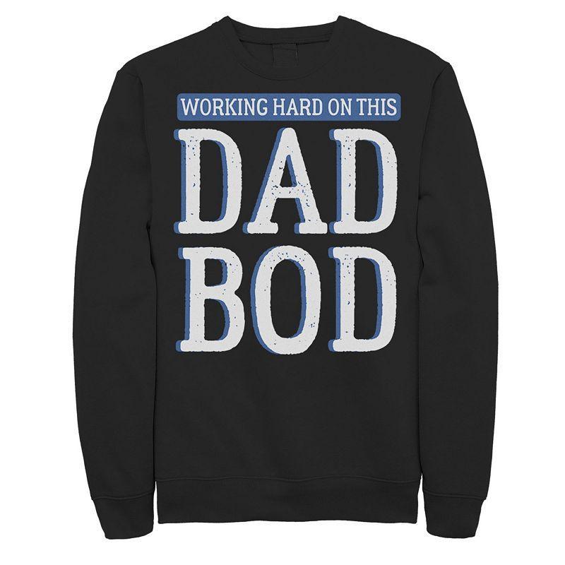 Mens Work On Dad Bod Fleece Graphic Pullover Product Image