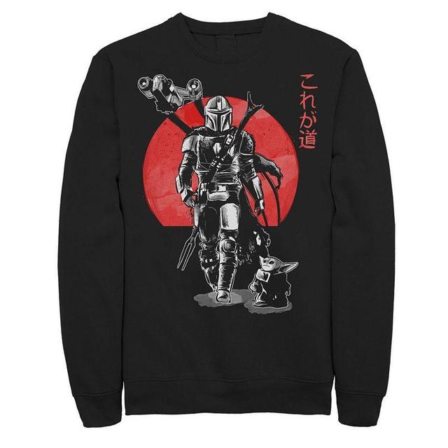 Mens Star Wars The Mandalorian Sumi Ink Portrait Graphic Fleece Sweatshirt Product Image