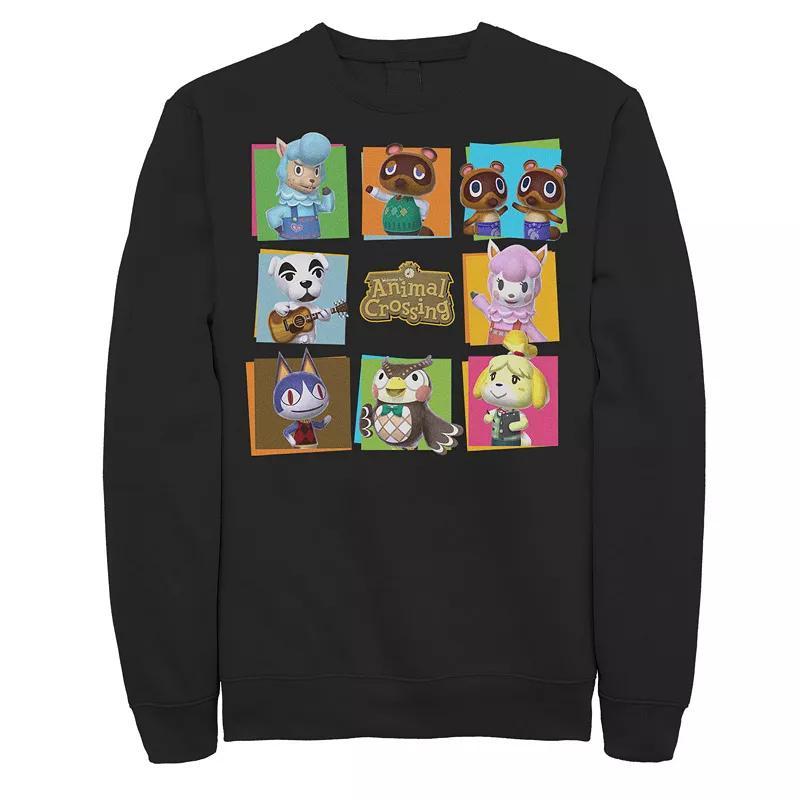 Big & Tall Animal Crossing Characters Boxes Fleece Sweatshirt, Mens Product Image