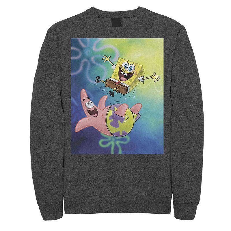 Mens Nickelodeon Spongebob Squarepants Patricks Star Best Buddies Graphic Fleece Pullover Blue Product Image