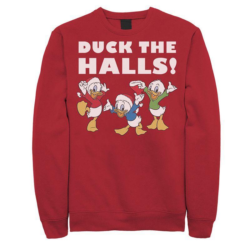 Disneys Huey Dewey And Louie Duck The Halls Christmas Mens Tee Product Image