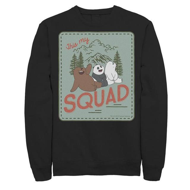 Mens Cartoon Network We Bare Bears This My Squad Patch Sweatshirt Product Image