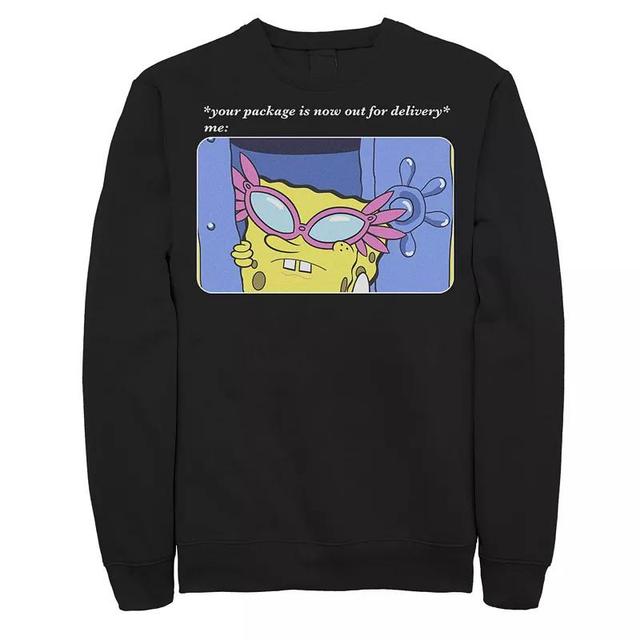 Mens Nickelodeon SpongeBob SquarePants Package Out For Delivery Meme Tee Product Image