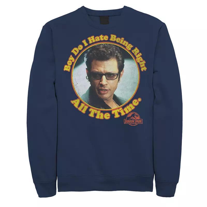 Mens Jurassic Park Hate Being Right All The Time Sweatshirt Pullover Product Image