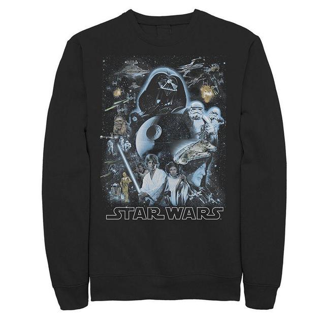 Mens Star Wars Galaxy Of Stars Poster Sweatshirt Product Image