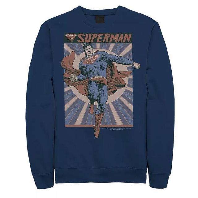 Mens DC Comics Superman Posed Pop Art Poster Sweatshirt Product Image