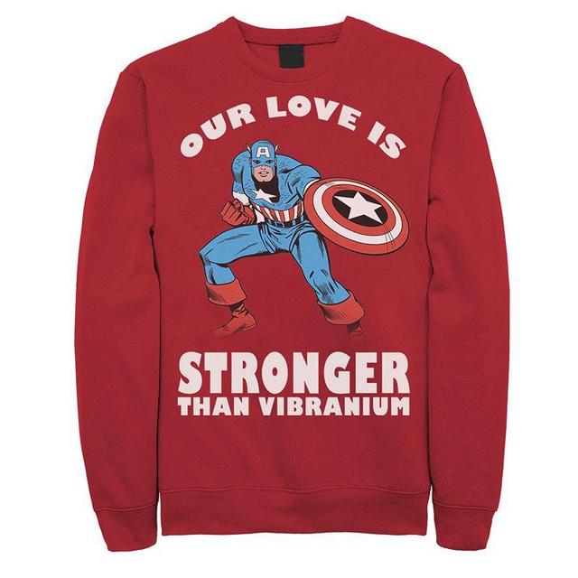 Mens Marvel Strong Love Valentines Day Sweatshirt Product Image