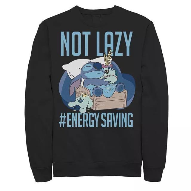 Disneys Lilo & Stitch Mens Not Lazy Energy Saving Portrait Sweatshirt Product Image