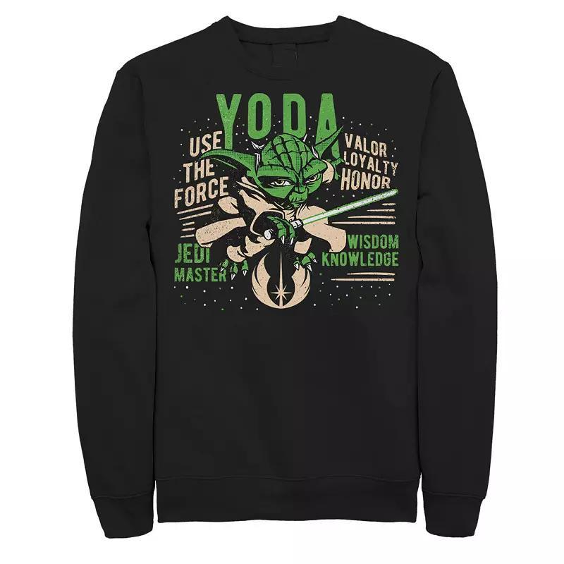 Mens Star Wars Clone Wars Yoda Jedi Master Portrait Sweatshirt Product Image