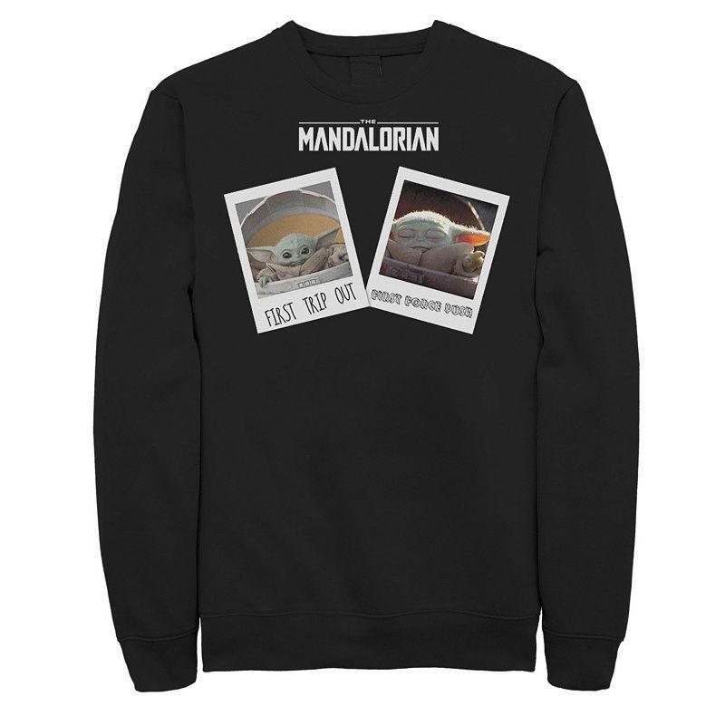 Mens Star Wars The Mandalorian The Child Photo Memories Sweatshirt Grey Heather Product Image