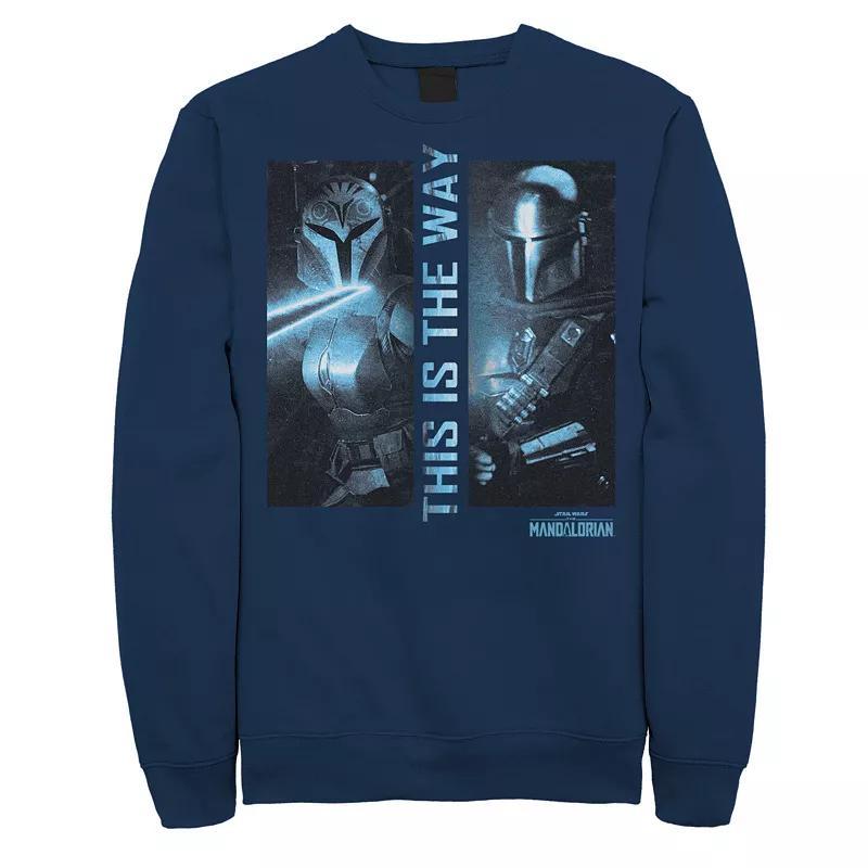 Mens Star Wars The Mandalorian This Is The Way Fleece Sweatshirt Blue Product Image