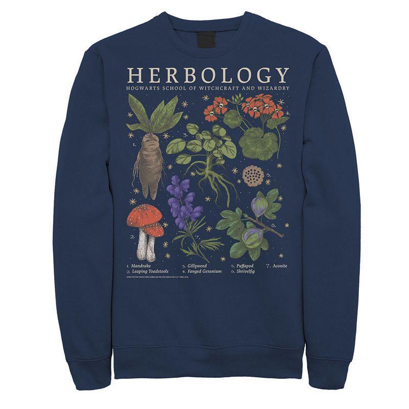 Mens Harry Potter Herbology Herb Refernce Grid Tee Grey Product Image