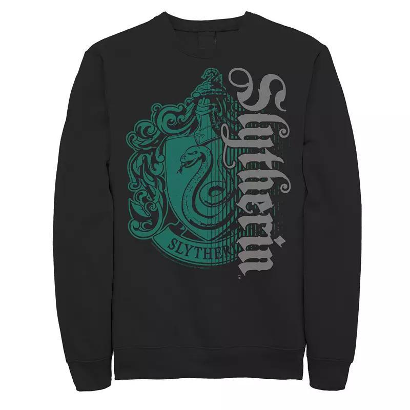 Mens Harry Potter Slytherin Dark Badge Logo Graphic Fleece Black Product Image