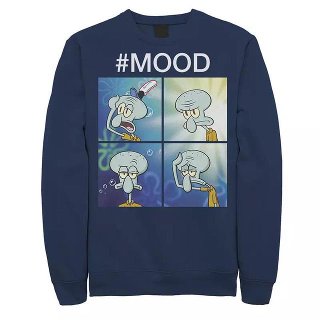 Mens Spongebob Squarepants Squidward Mood Meme Sweatshirt Med Grey Product Image