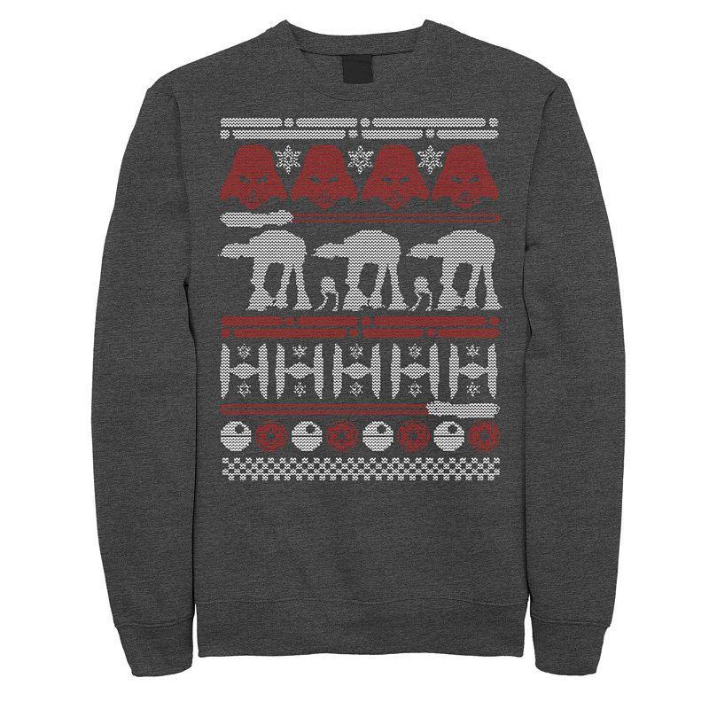 Mens Star Wars Battle Of Hoth Ugly Christmas Sweater Pullover Fleece Grey Heather Product Image