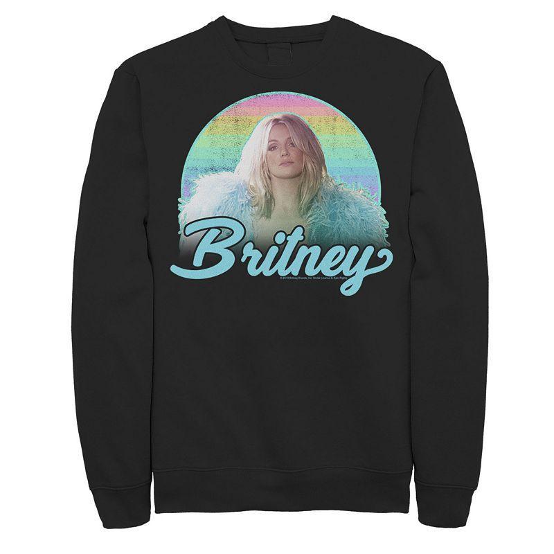 Mens Britney Spears Pastel Rainbow Portrait Sweatshirt Blue Product Image