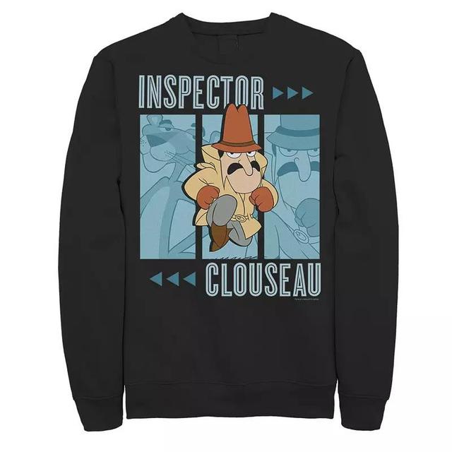 Mens Pink Panther Inspector Clouseau Trio Panels Graphic Fleece Pullover Product Image