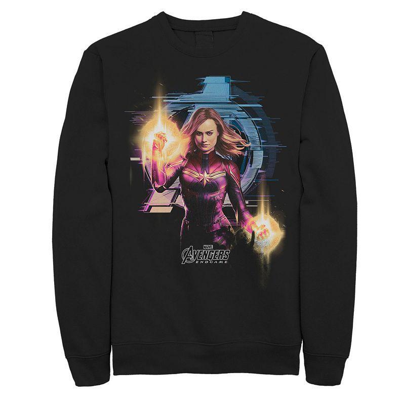 Mens Marvel Captain Marvel Action Portrait Logo Fleec Product Image