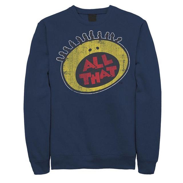 Mens Nickelodeon All That Classic Vintage Face Logo Title Graphic Fleece Pullover Product Image