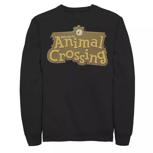 Mens Animal Crossing Title Logo Sweatshirt Black Product Image