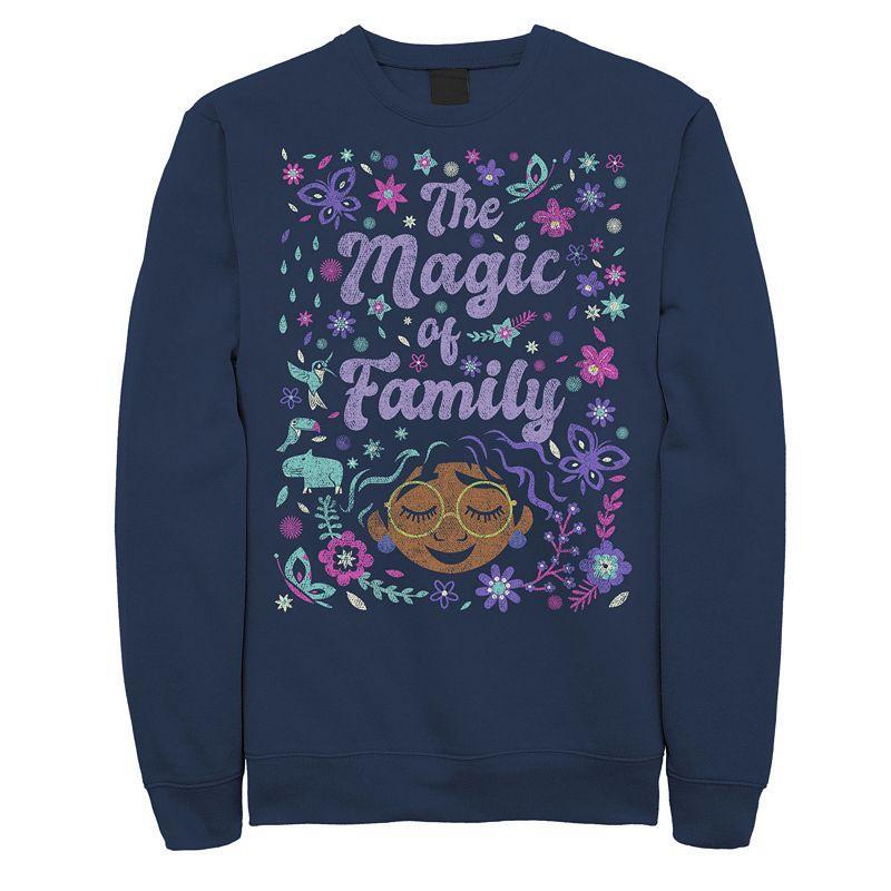 Disneys Encanto Mens The Magic Of Family Collage Poster Sweatshirt Blue Product Image