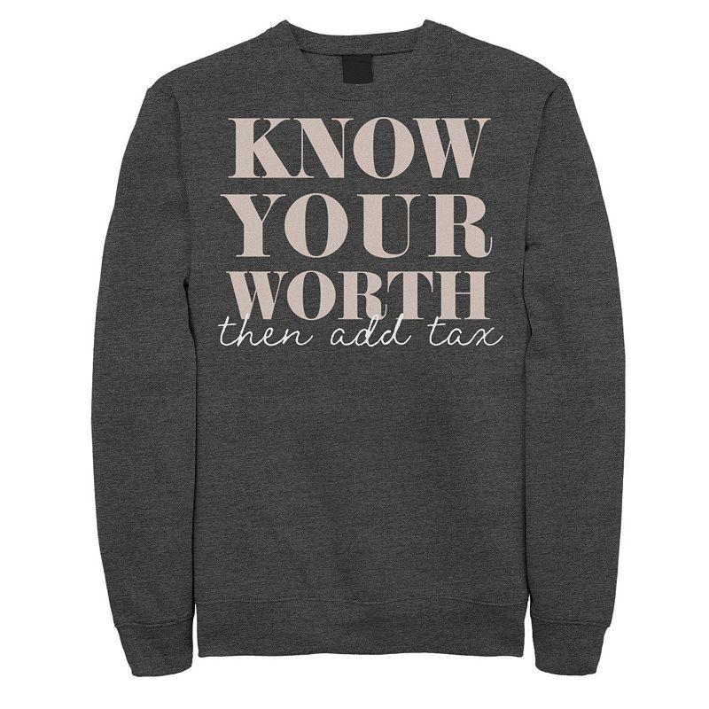 Mens Fifth Sun Know Your Worth Bold Sweatshirt Grey Heather Product Image