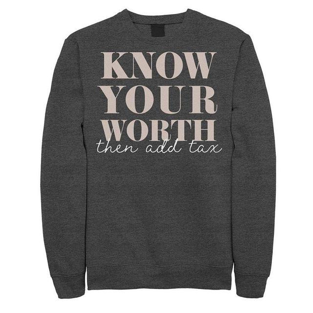 Mens Fifth Sun Know Your Worth Bold Sweatshirt Grey Heather Product Image