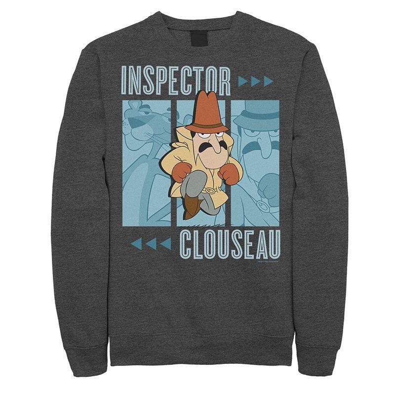 Mens Pink Panther Inspector Clouseau Trio Panels Graphic Fleece Pullover Product Image