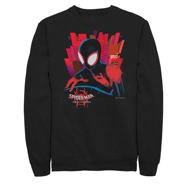 Mens Marvel Spiderverse Dark Spider-Man Graphic Fleece Pullover Product Image