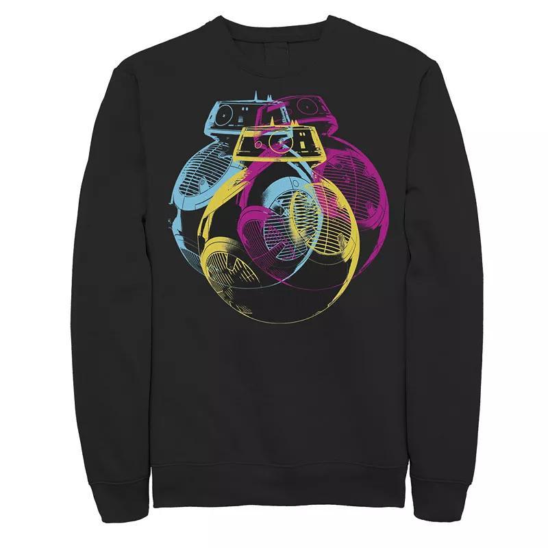 Mens Star Wars BB-9E Colorful Neon Portrait Sweatshirt Product Image