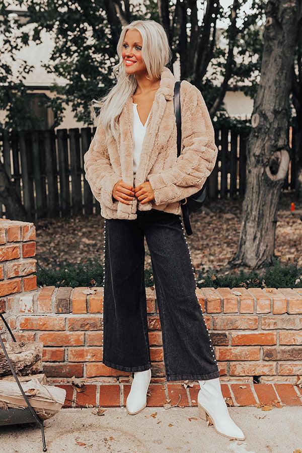 Luxe Feeling Plush Jacket in Iced Latte product image