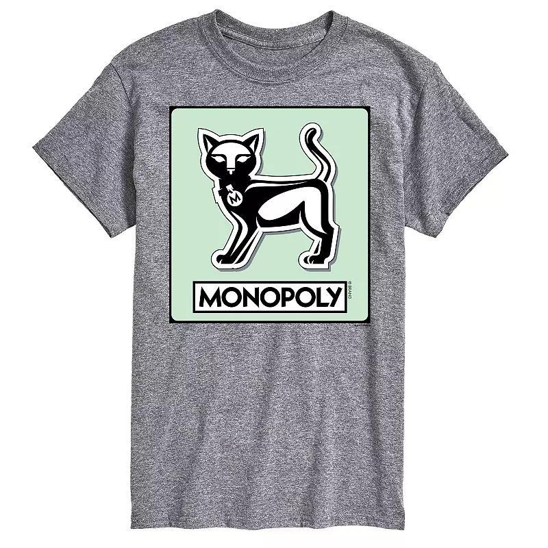 Big & Tall Monopoly Cat Game Token Graphic Tee, Men's, Size: 4XL Tall, Black Product Image