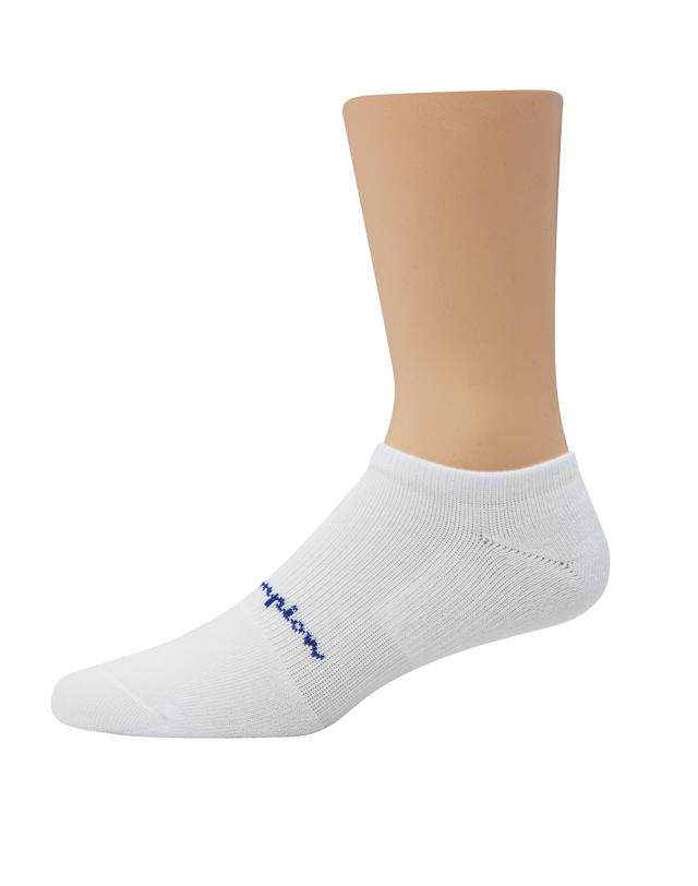 Champion Mens Compression No-Show Socks, 3-pairs White 6-12 Product Image